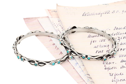 Sangeeta Boochra Tribal Silver Bracelet With Turquoise