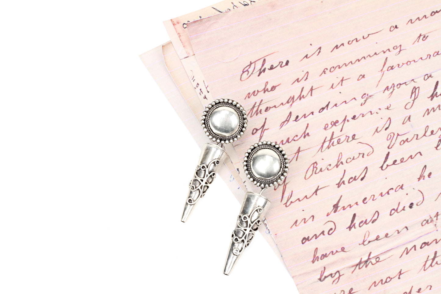 Silver Handcrafted Tribal Silver Earrings