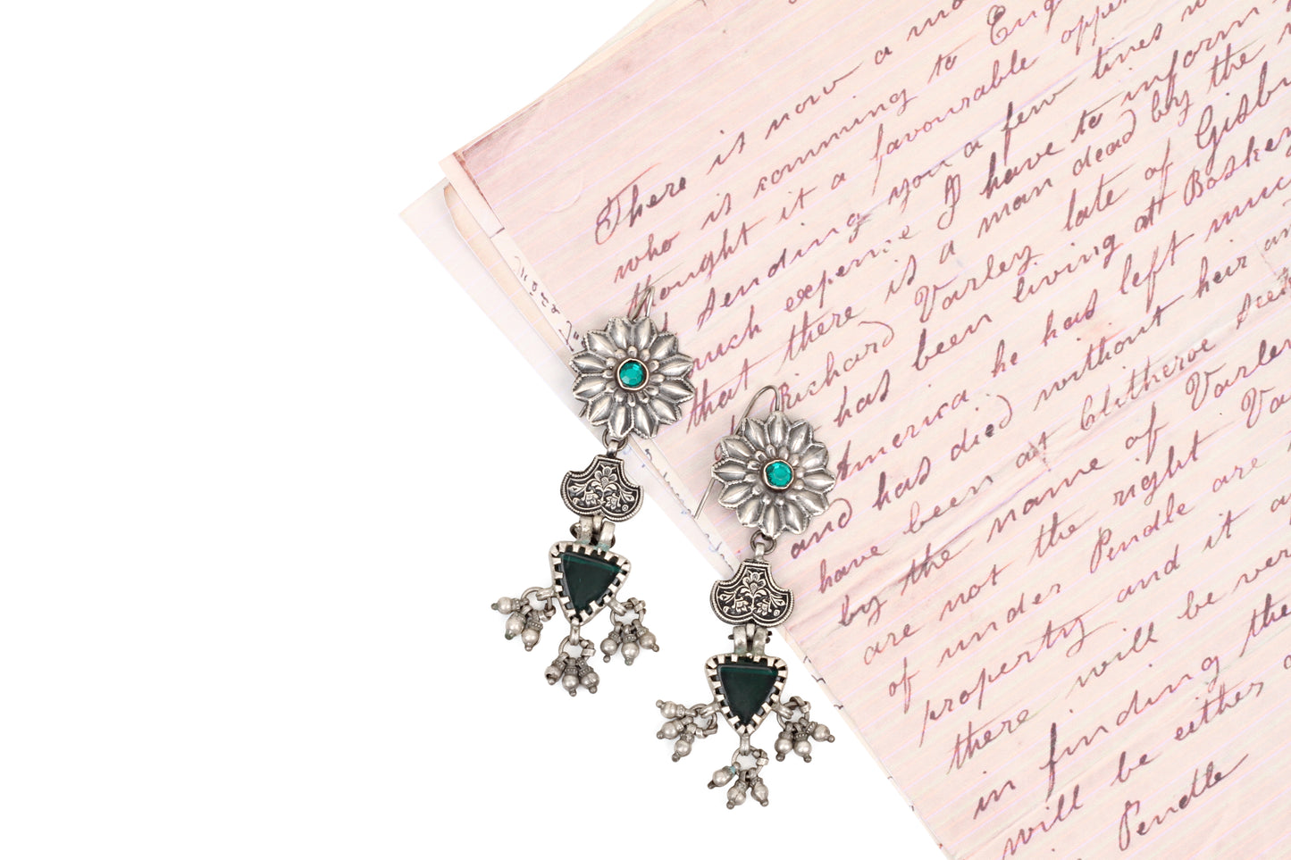 Silver Handcrafted Tribal Silver Earrings