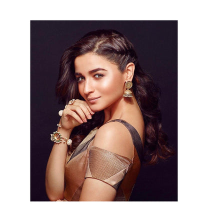 Alia Bhatt in 24k Gold Plated Earrings