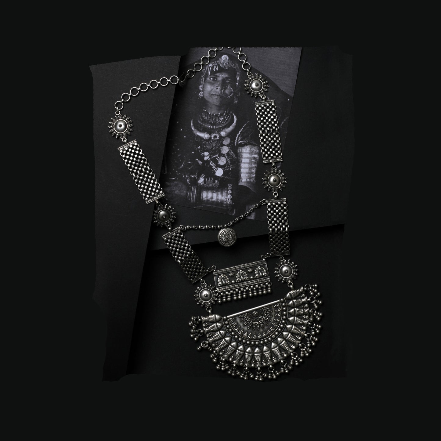 Sangeeta Boochra Tribal Silver Necklace