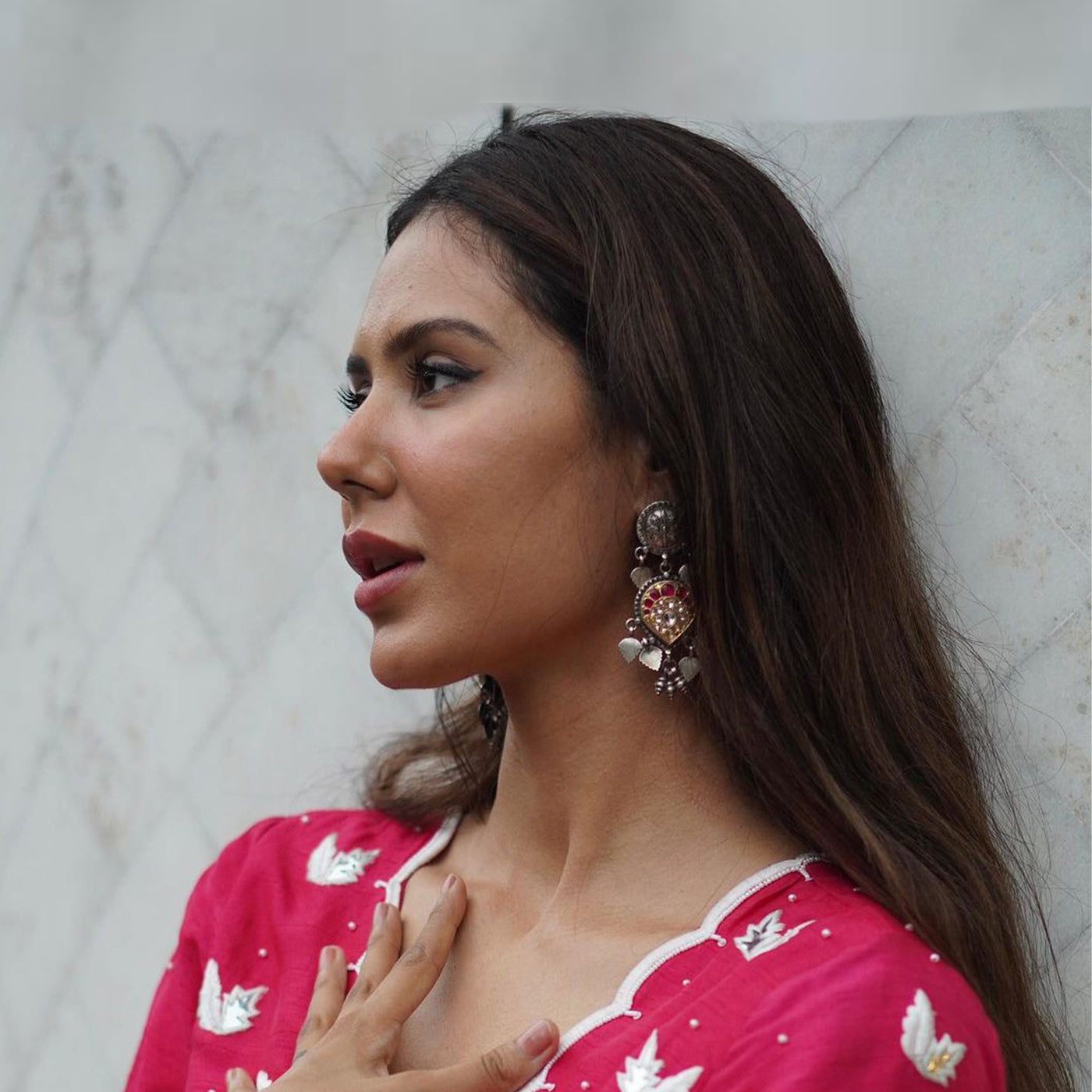 Sonam Bajwa In Sangeeta Boochra Earring
