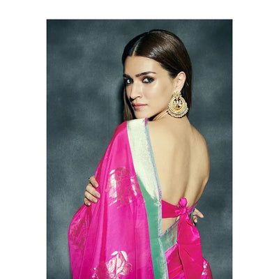 Kriti Sanon in Sangeeta Boochra Silver Handmade Earrings With 24k Gold Plating And Hanging Pearls