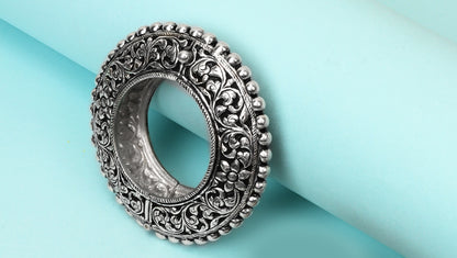 Sangeeta Boochra Tribal Silver Bracelet (Set of 2)