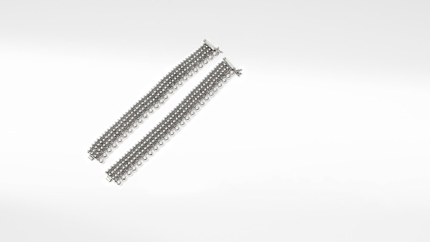 Sangeeta Boochra Silver Anklet