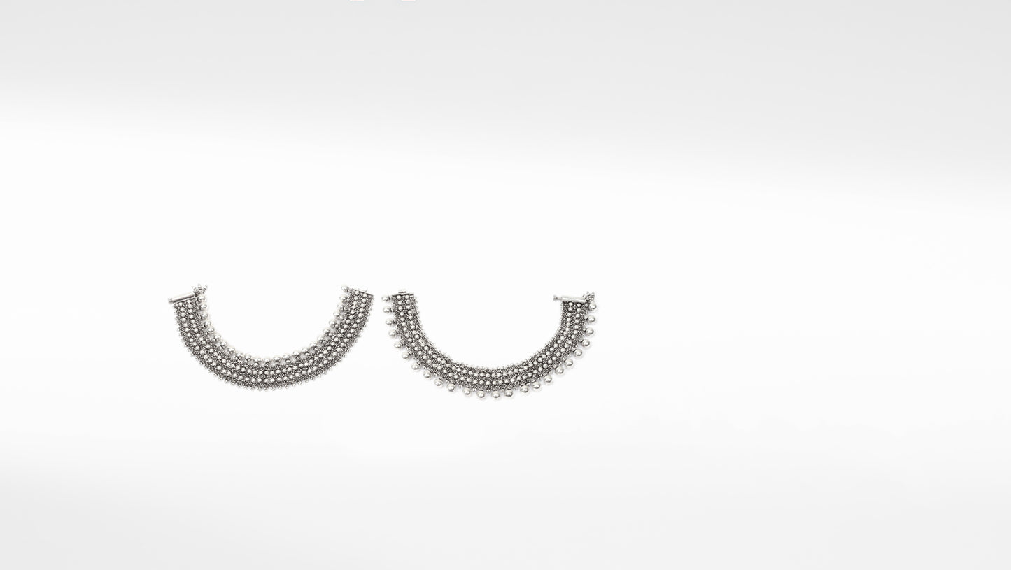 Sangeeta Boochra Silver Anklet