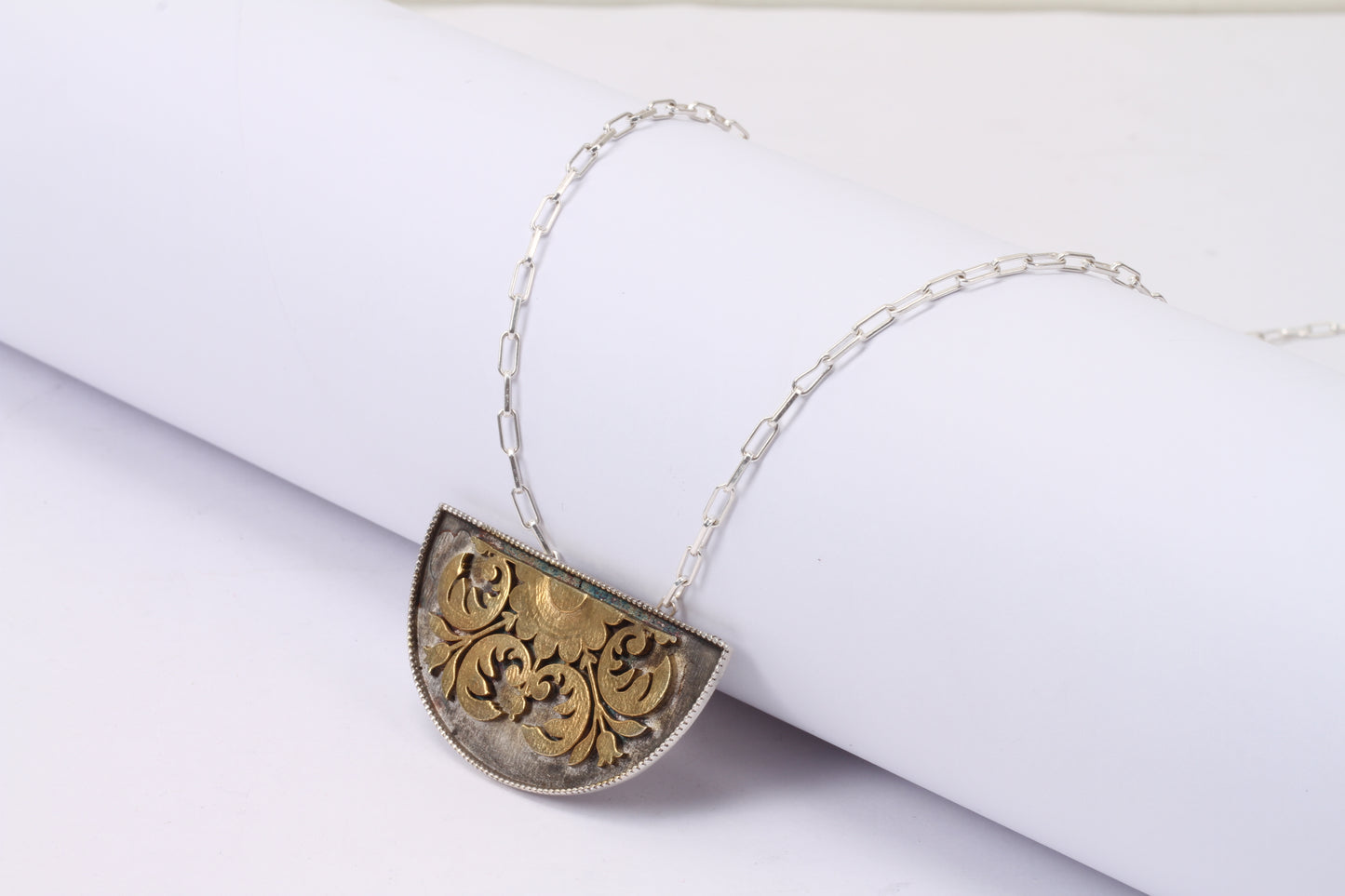 Anantaya - Silver Handcrafted Pendant with Chain