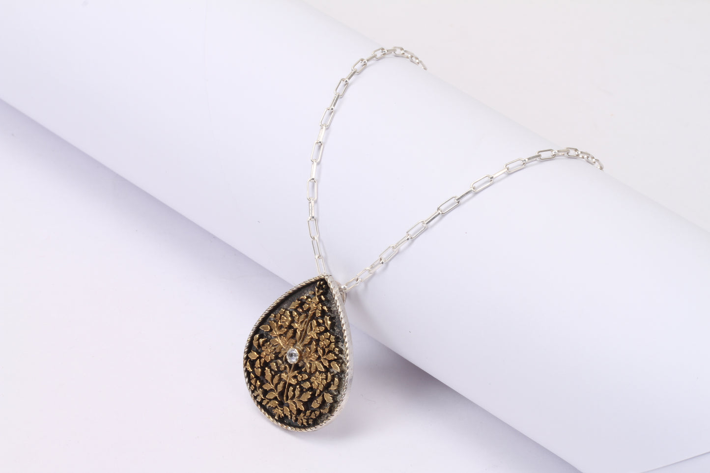 Anantaya - Silver Handcrafted Pendant with Chain