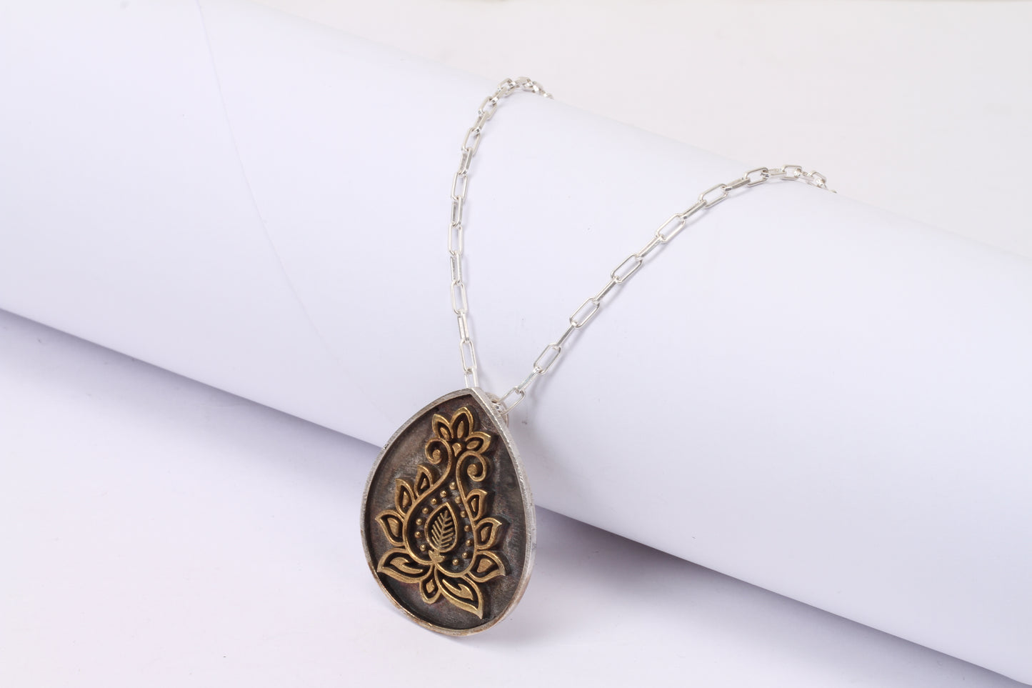 Anantaya - Silver Handcrafted Pendant with Chain