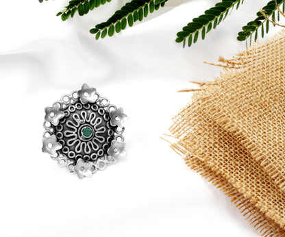 Sangeeta Boochra Tribal Silver Ring