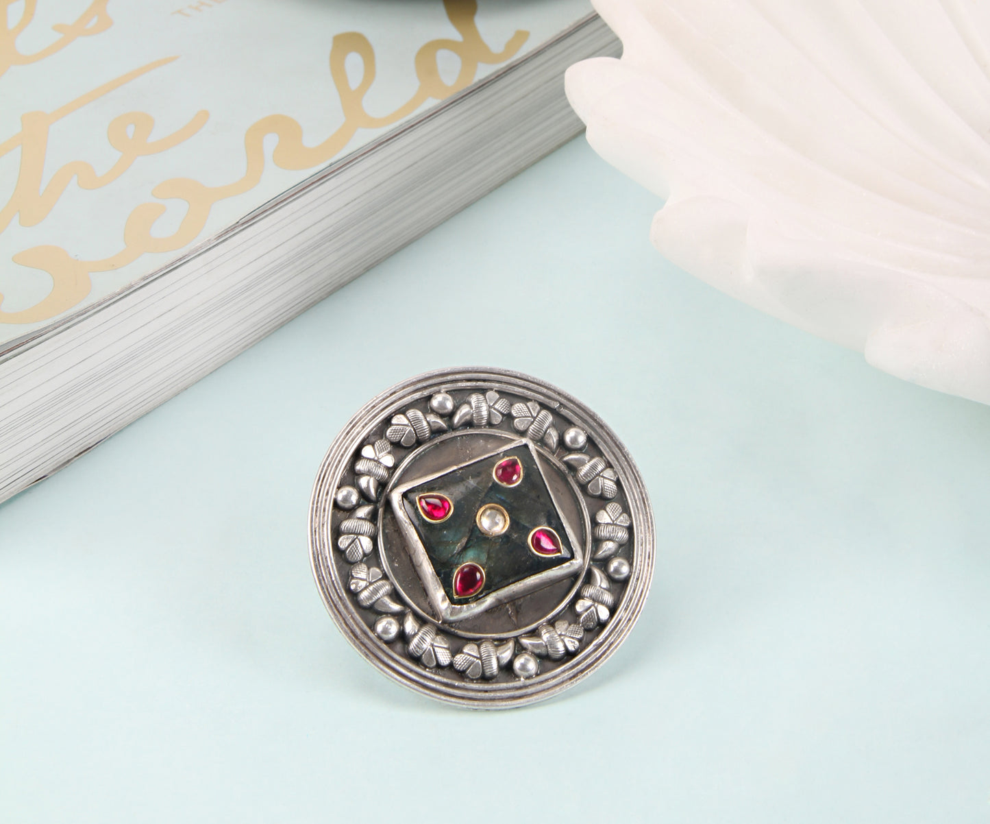 Sangeeta Boochra Silver Ring