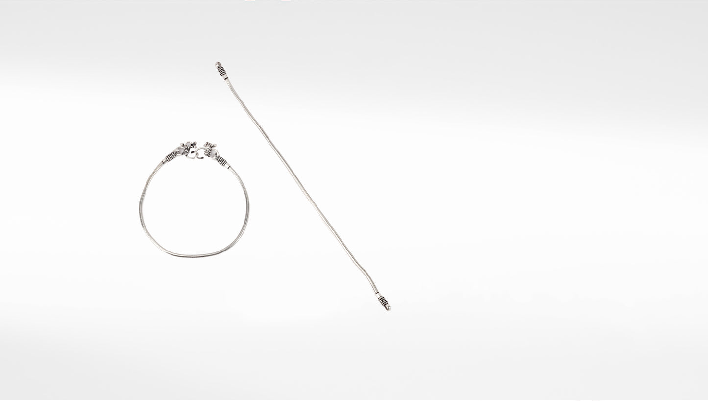 Sangeeta Boochra Tribal Silver Anklets