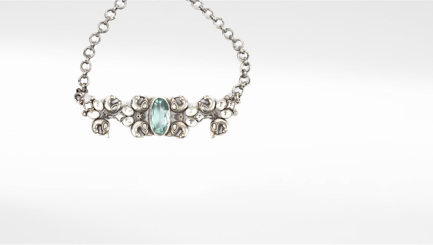 Sangeeta Boochra Tribal Silver Choker Necklace