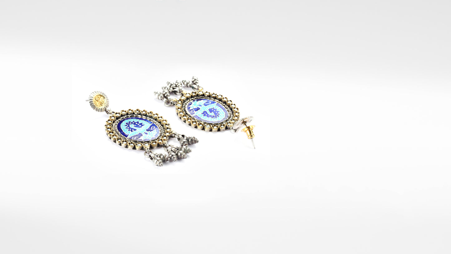 24k Gold plated silver Fitoor Necklace with Earrings