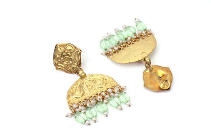 Silver Handcrafted Gold Tone Silver Earrings