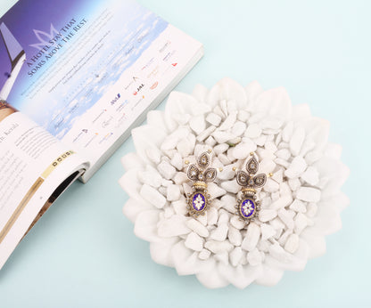 Sangeeta Boochra Dual Tone Silver Earrings