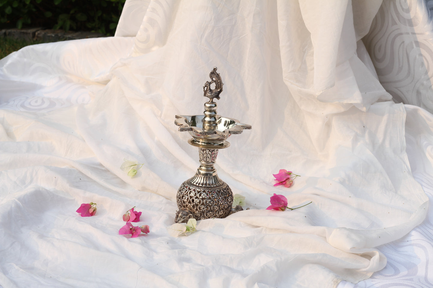 Sangeeta Boochra Sterling Silver Bird Hanging Diya