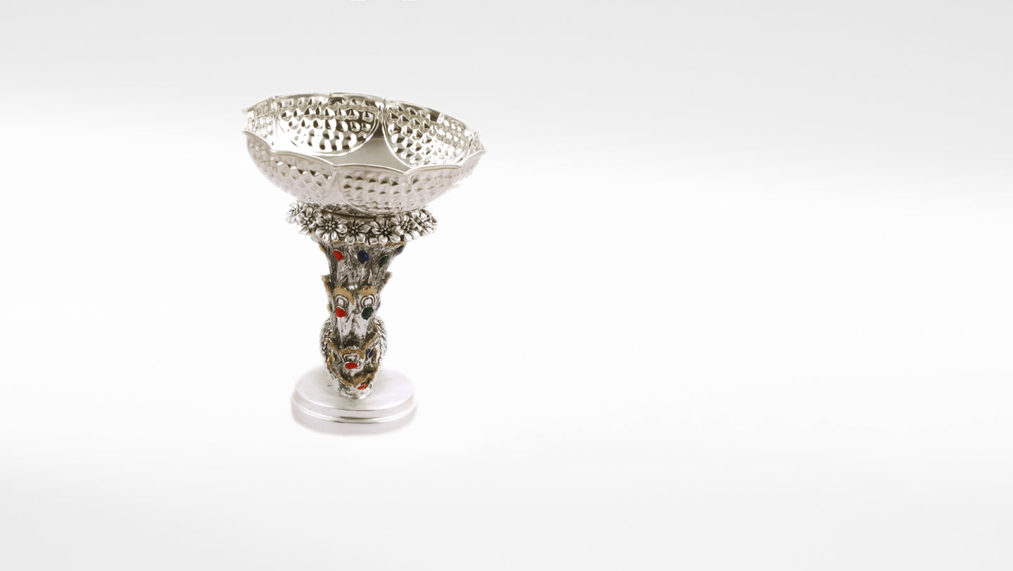 Sangeeta Boochra Sterling Silver Bird Hanging Diya