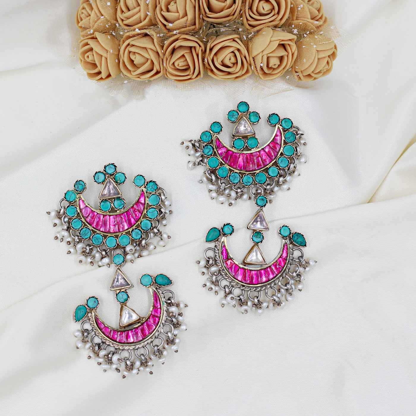 Kajol in Sangeeta Boochra Silver Handmade Bangle , Earrings And Ring