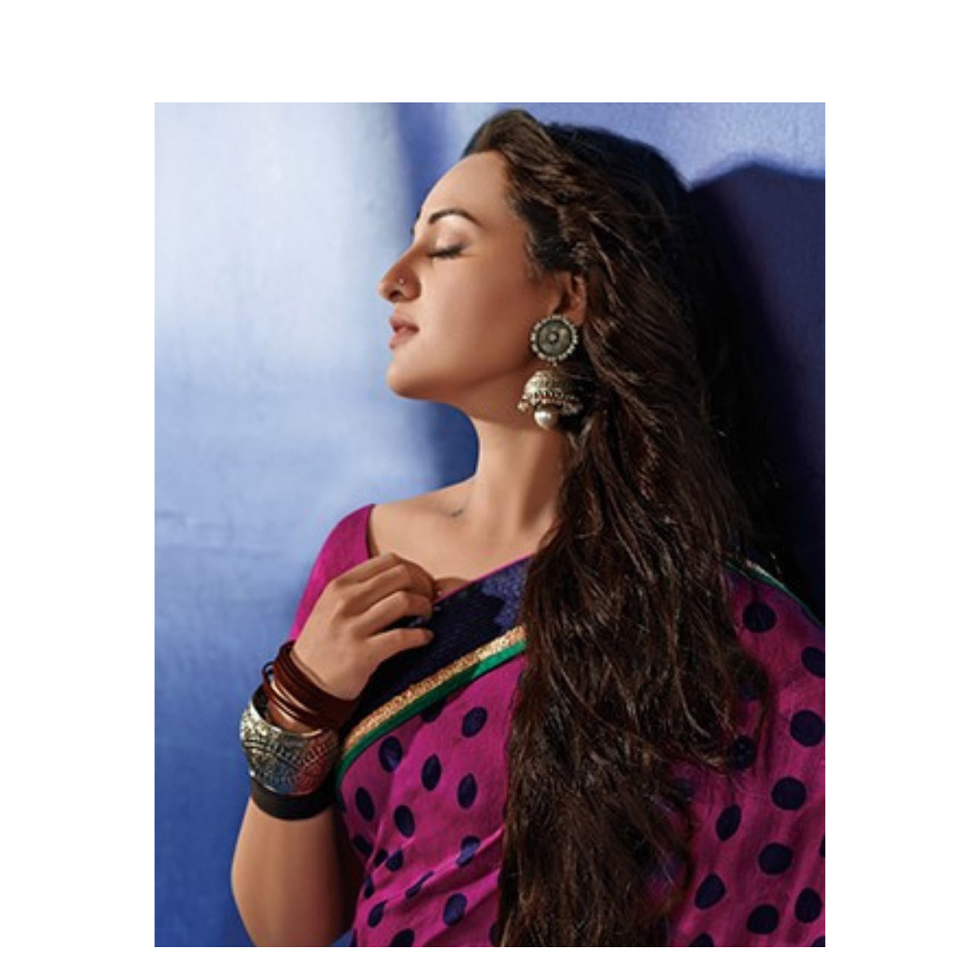 Sonakshi Sinha in Sangeeta Boochra Earrings And Bangles