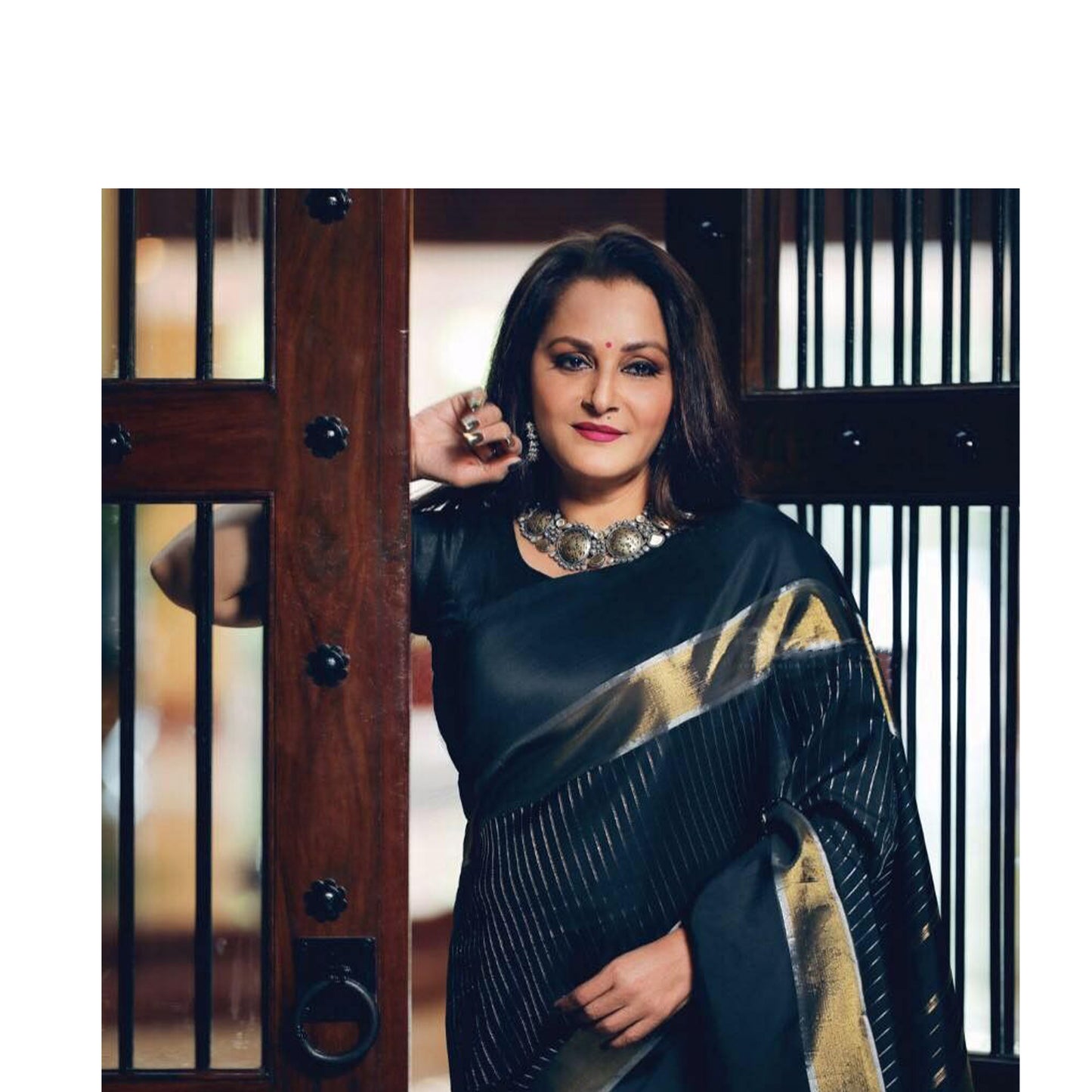 Jaya Prada in Sangeeta Boochra Necklace And Earring