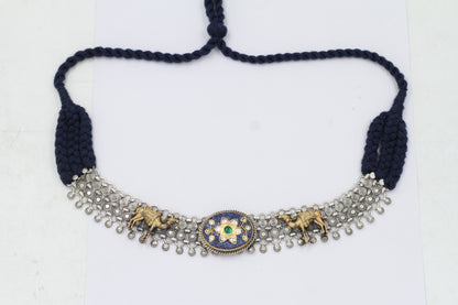 Timeless Beauty: Sangeeta Boochra Handcrafted Silver Necklace