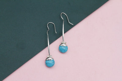 Sliver Turquoise hanging Earring