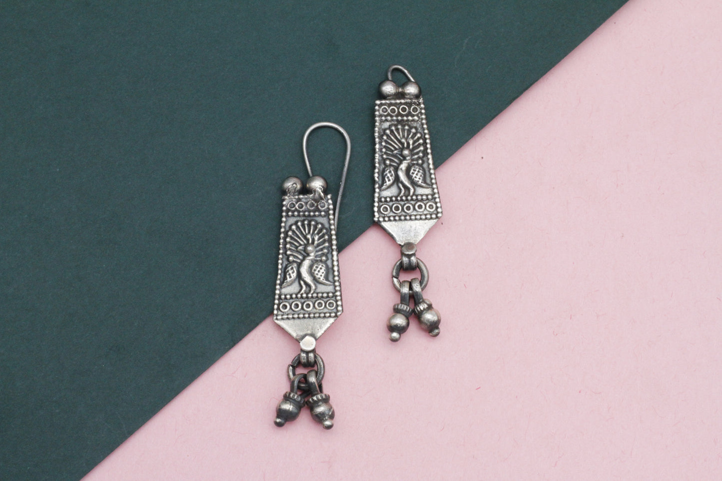 Spades Design Silver Earring