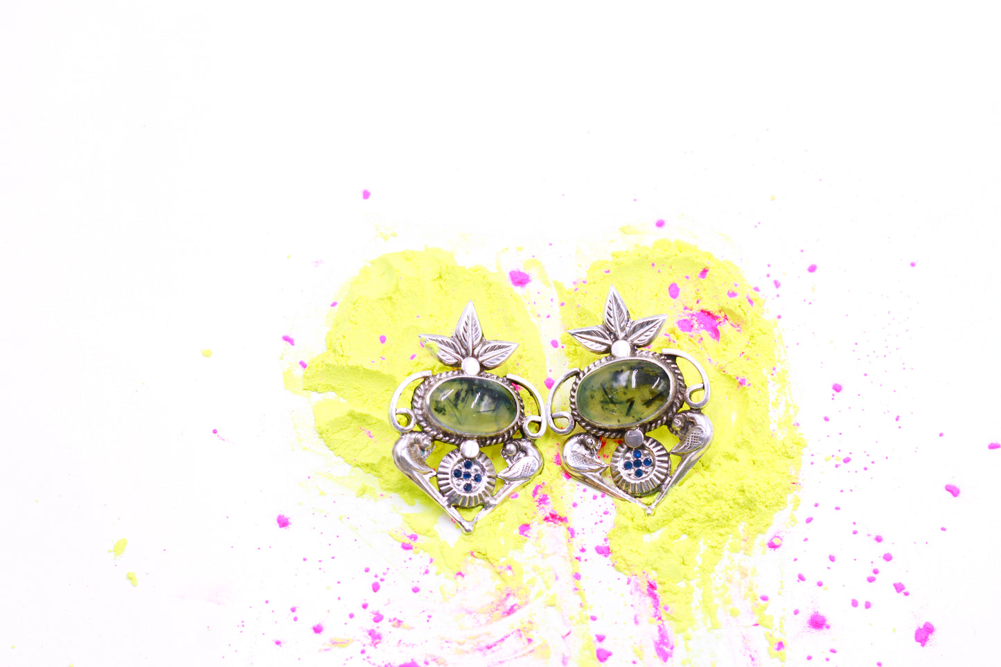 Silver Heena Quartz Studded Earring