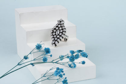 Vividh- Silver Olivia Ring