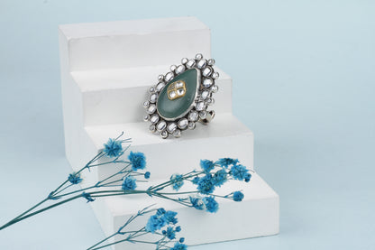 Vividh- Silver Shamsia Adorable Ring