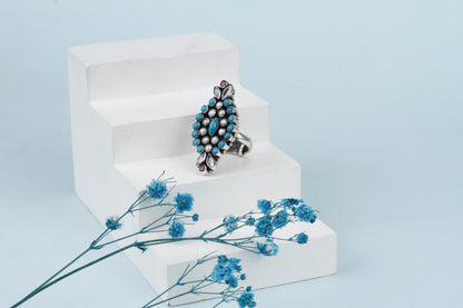 Vividh- Silver Sara Charming Ring