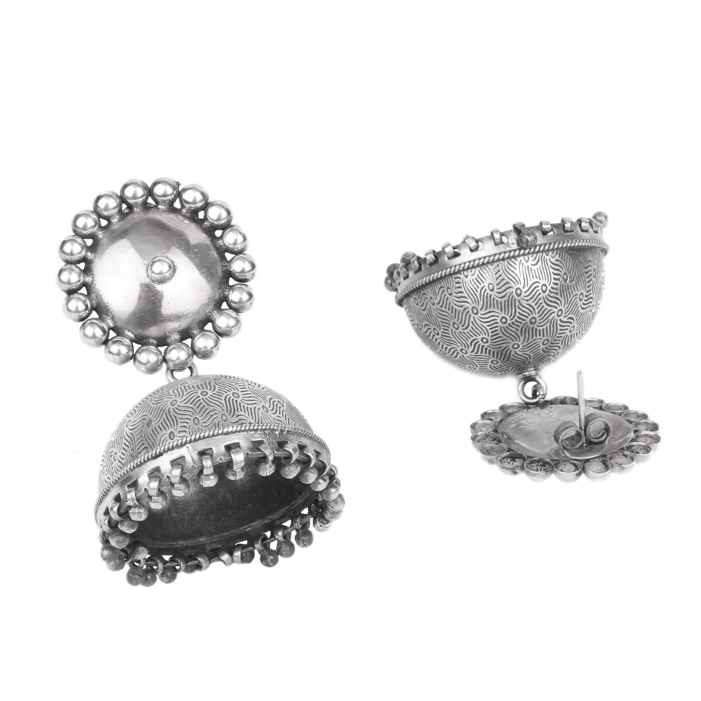 Nayanthara Kurian in Silver Jhumki