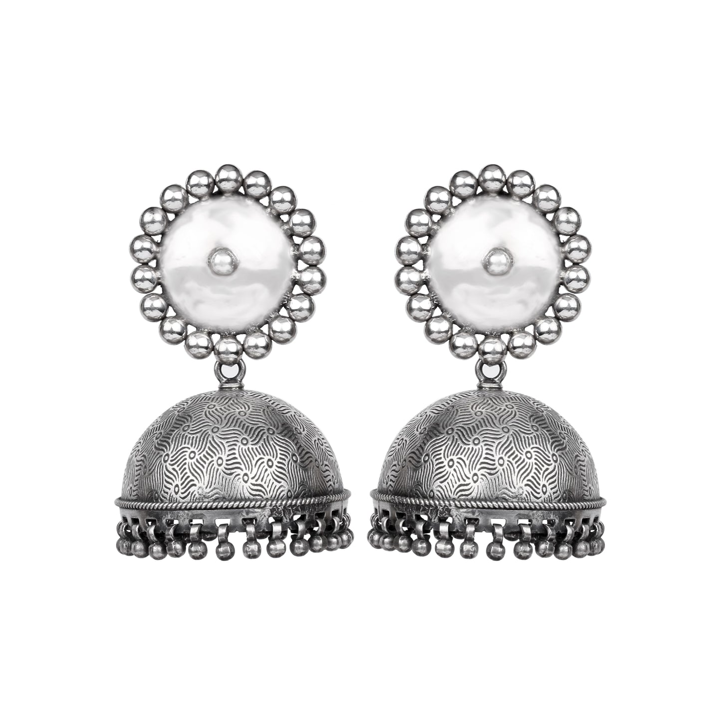 Nayanthara Kurian in Silver Jhumki