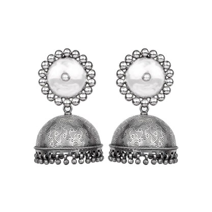 Nayanthara Kurian in Silver Jhumki