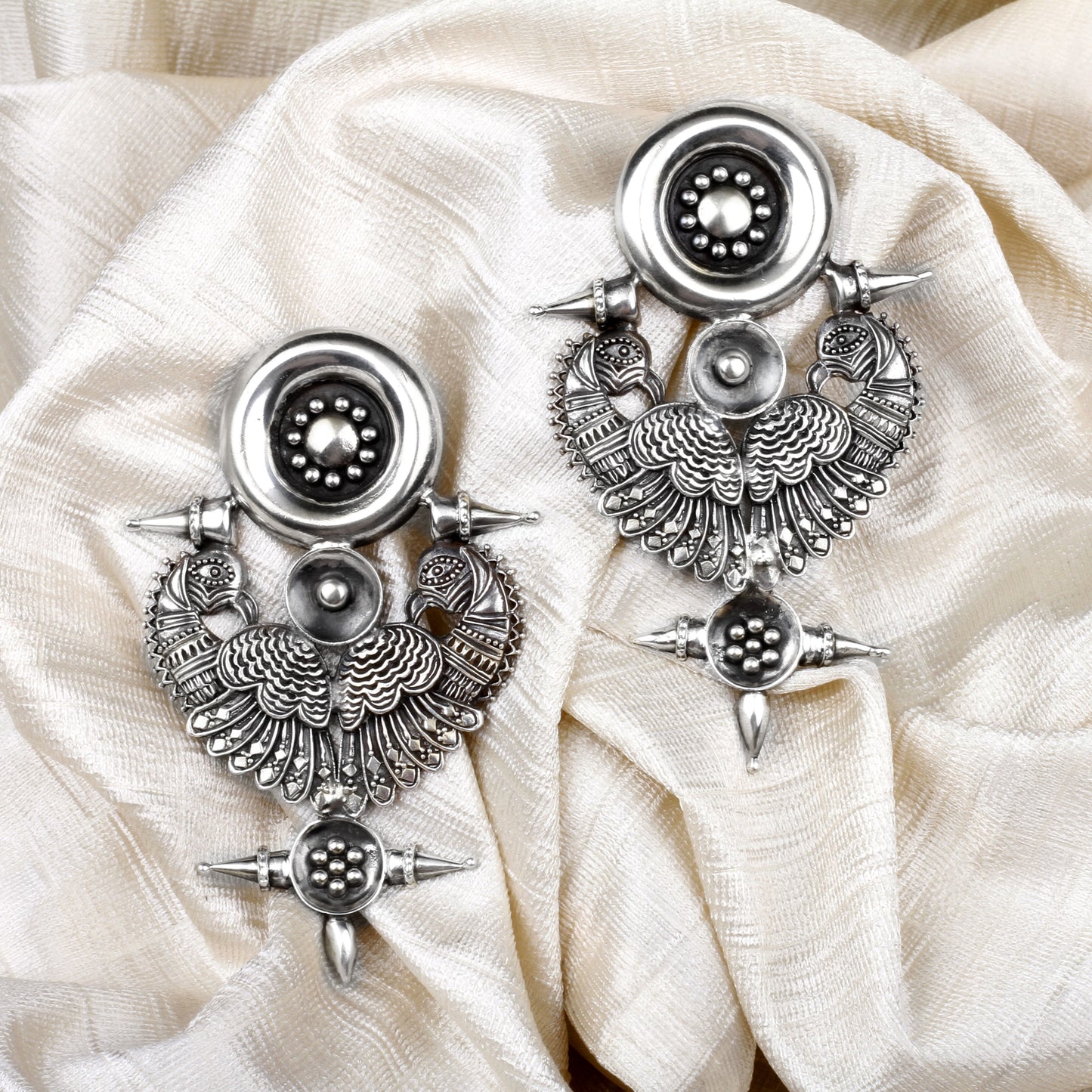 Parul Gulati in Sangeeta Boochra Silver Handmade Antique Earrings
