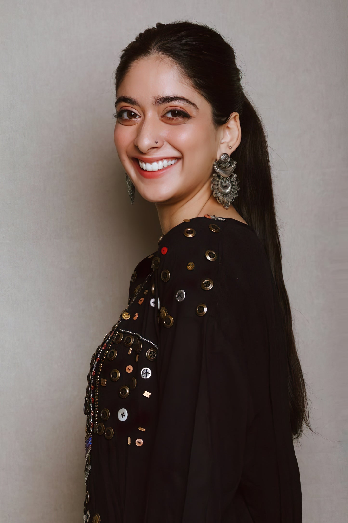 Tanya Maniktala in Silver Handcrafted Earrings and Ring