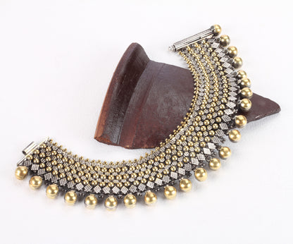 Sangeeta Boochra Silver Anklet 24k Gold Plating