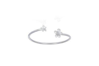Nazmin Silver Floral Bracelet