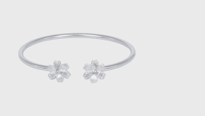 Hena Silver Floral Bracelet