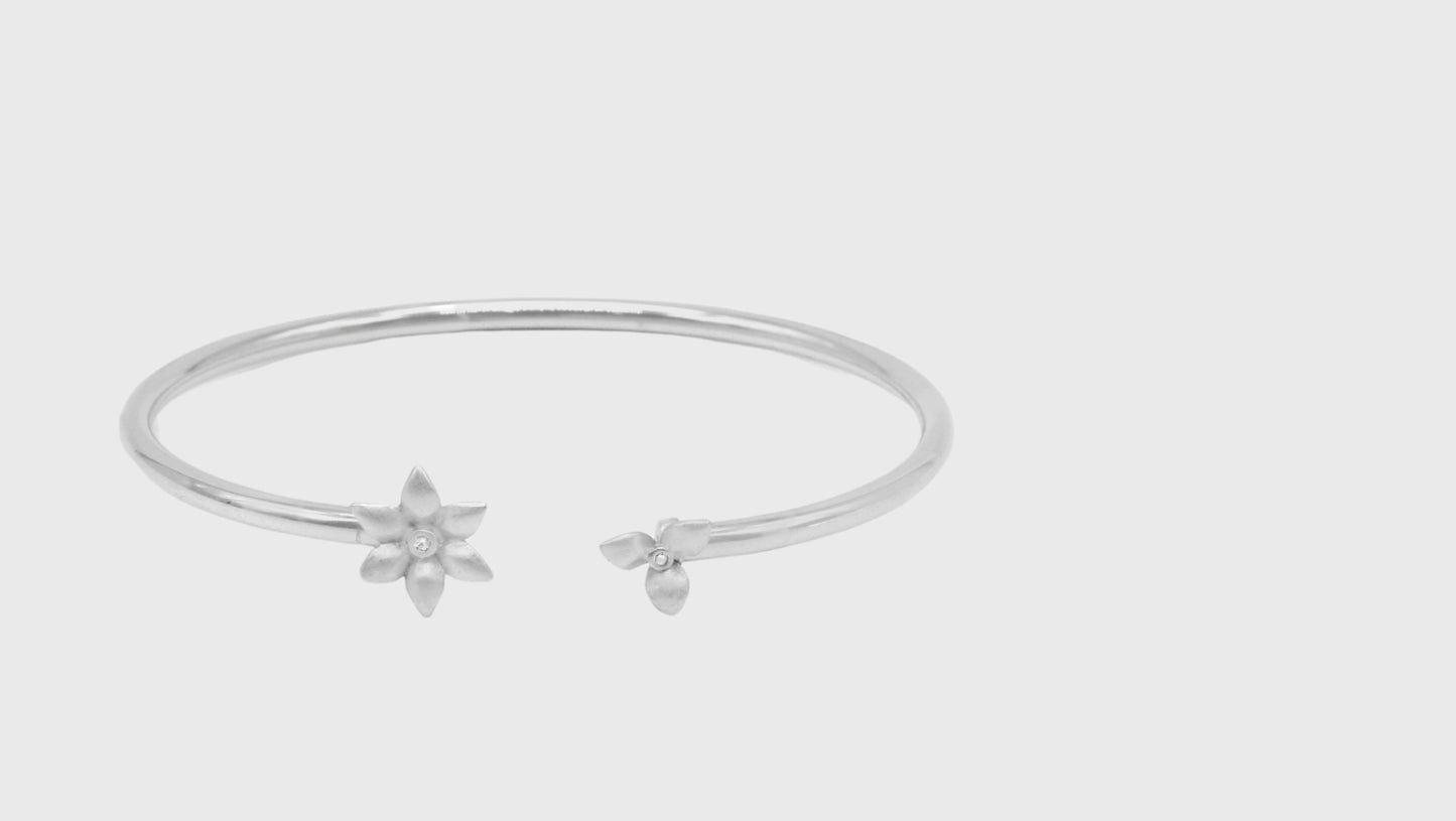 Nadia Silver Floral Bracelet