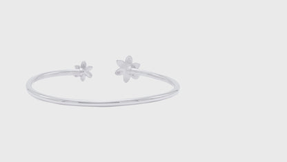 Saniya Silver Floral Bracelet