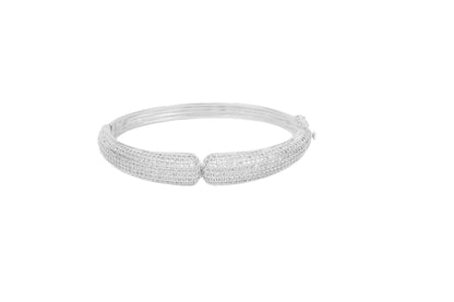 Beautiful Zara Silver Openable Bracelet with modern design