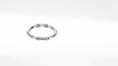 Beautifully handcrafted silver bangle pair for girls