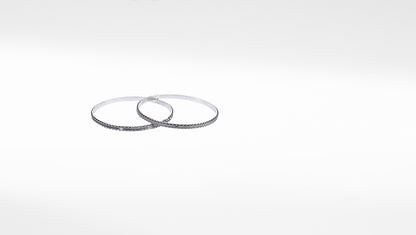 Designer Silver Bangle Pair