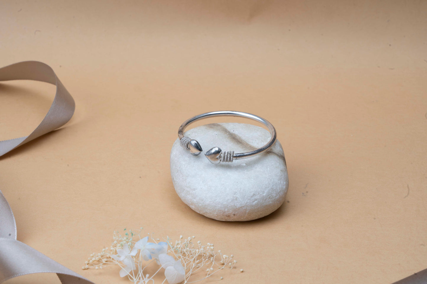 Silver Handcrafted openable Kada