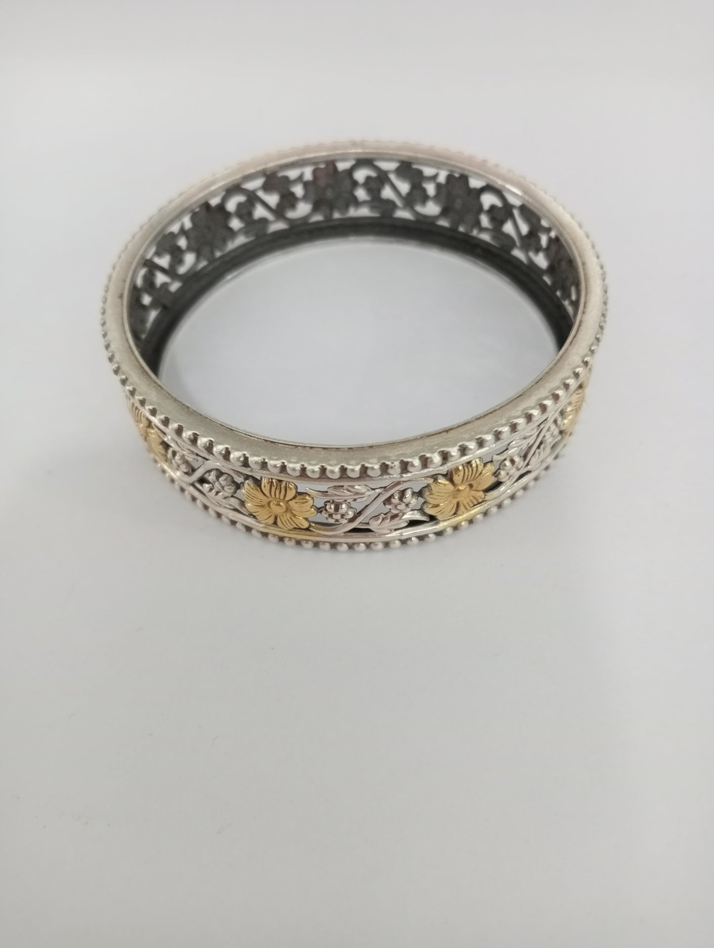 Silver Handcrafted Gold Plated Kada
