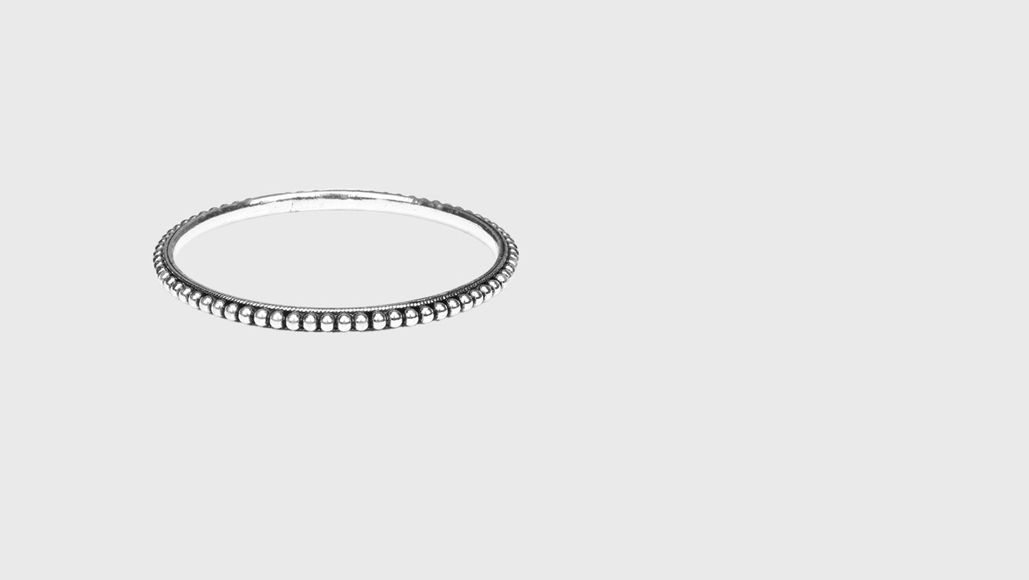 Eternal Elegance Handcrafted Silver Bangle by Sangeeta Boochra