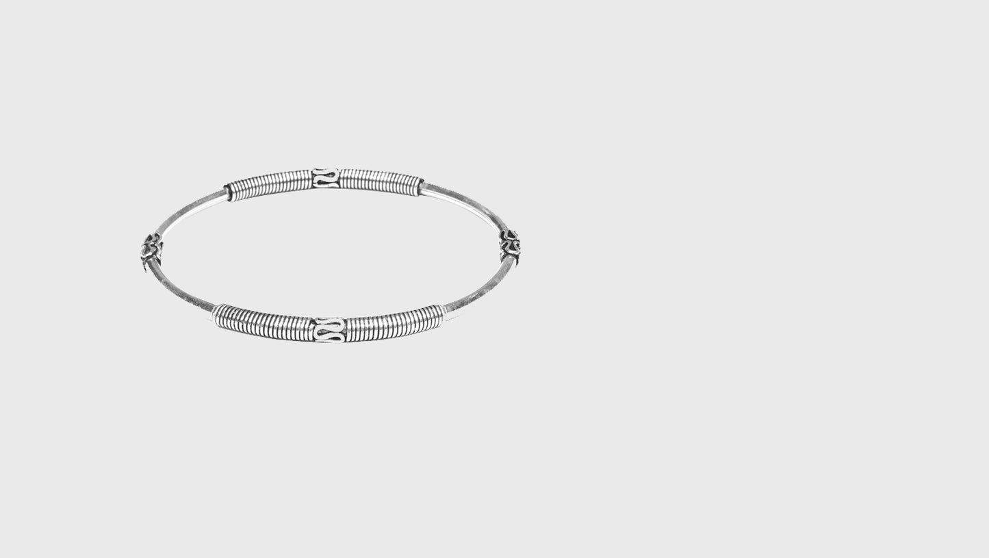 Sophisticated Shine Sterling Silver Bangles by Sangeeta Boochra