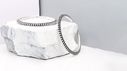 Craftsmanship Handcrafted Silver Bangles by Sangeeta Boochra